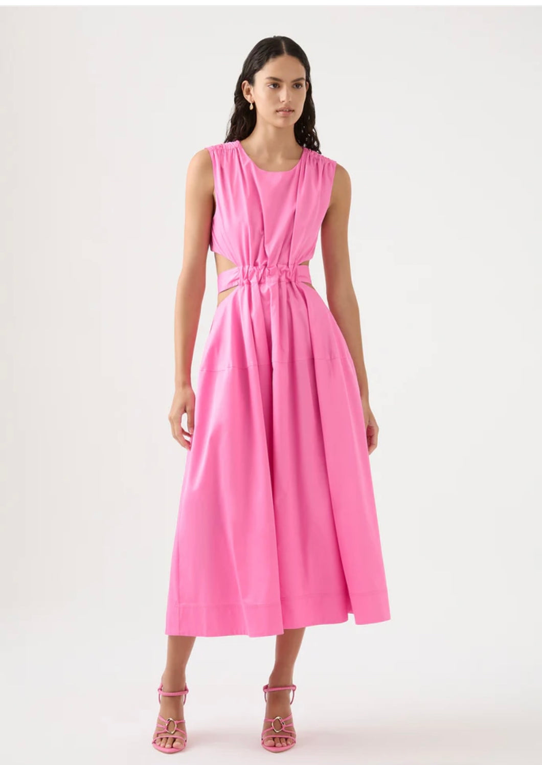 AJE ZORINA TIE MIDI DRESS