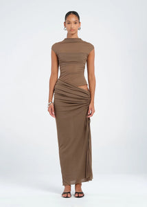 BENNI MILO MESH MAXI DRESS