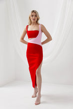 Load image into Gallery viewer, LEXI SORRENTO MIDI DRESS - RED/PINK
