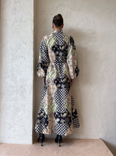 Load image into Gallery viewer, BY NICOLA SAIL MAXI BILLOW SLEEVE DRESS IN GEO/NAUTICAL
