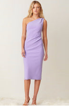 Load image into Gallery viewer, BEC AND BRIDGE ASYMMETRICAL MIDI DRESS - LILAC
