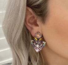 Load image into Gallery viewer, BLACK AND BLOOM CAMILA EARRINGS - PINK
